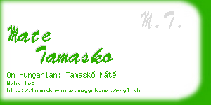 mate tamasko business card